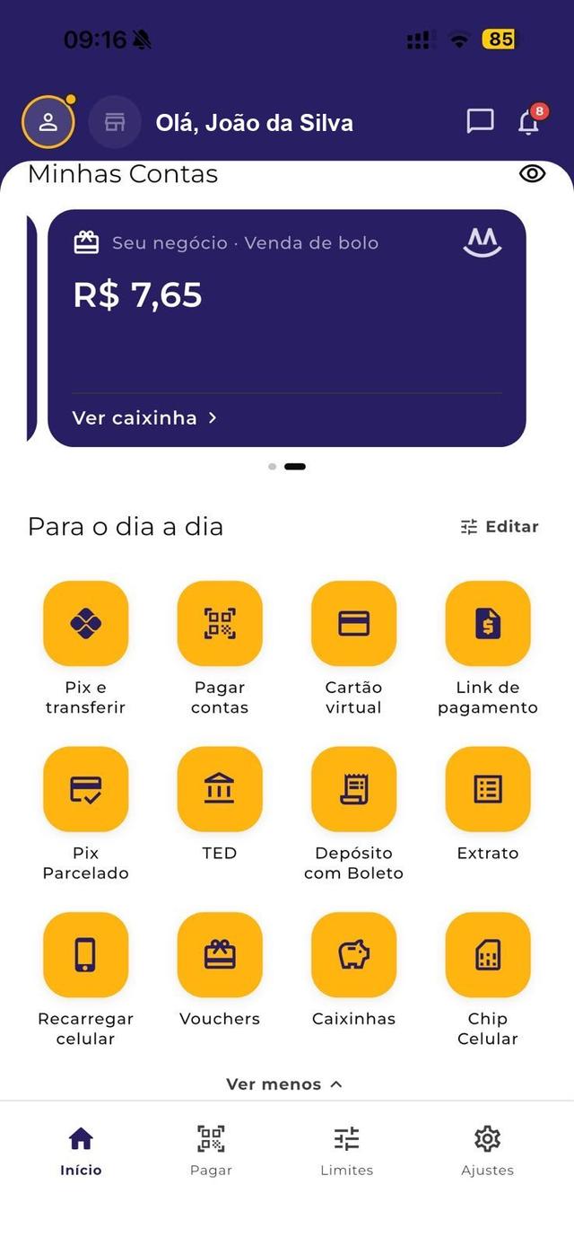 Caixinhas e módulos de negócio no app white-label