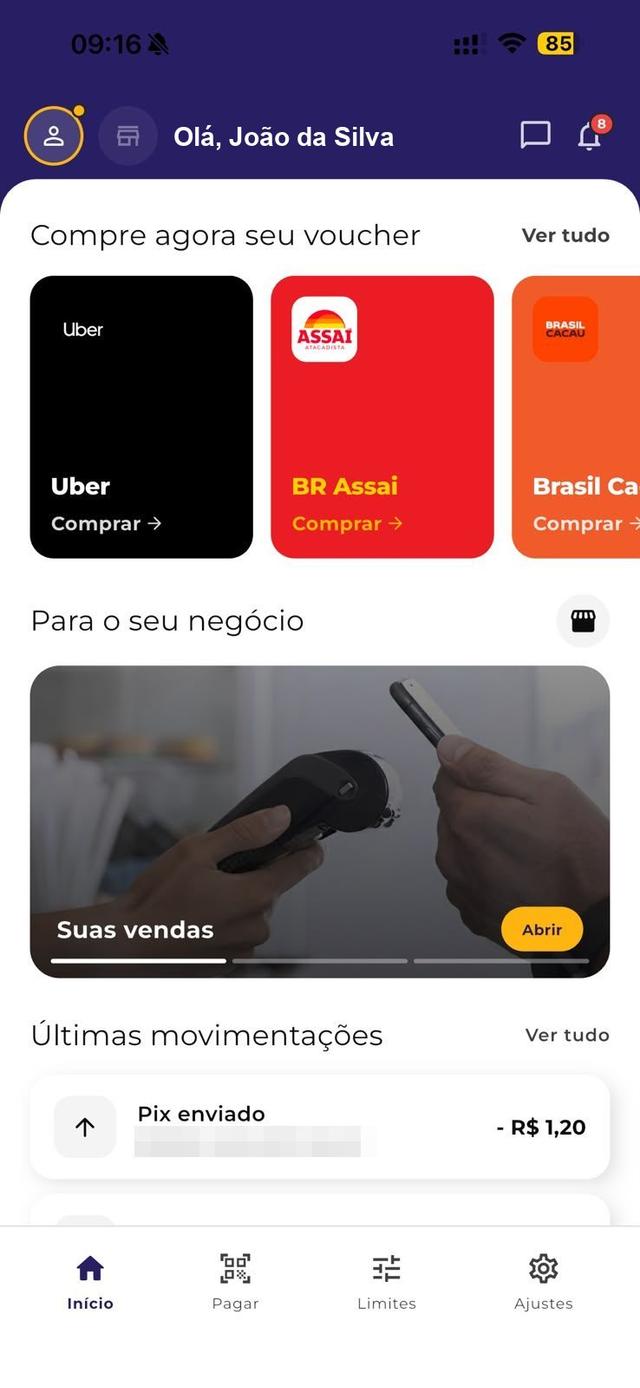 Marketplace de vouchers no app white-label